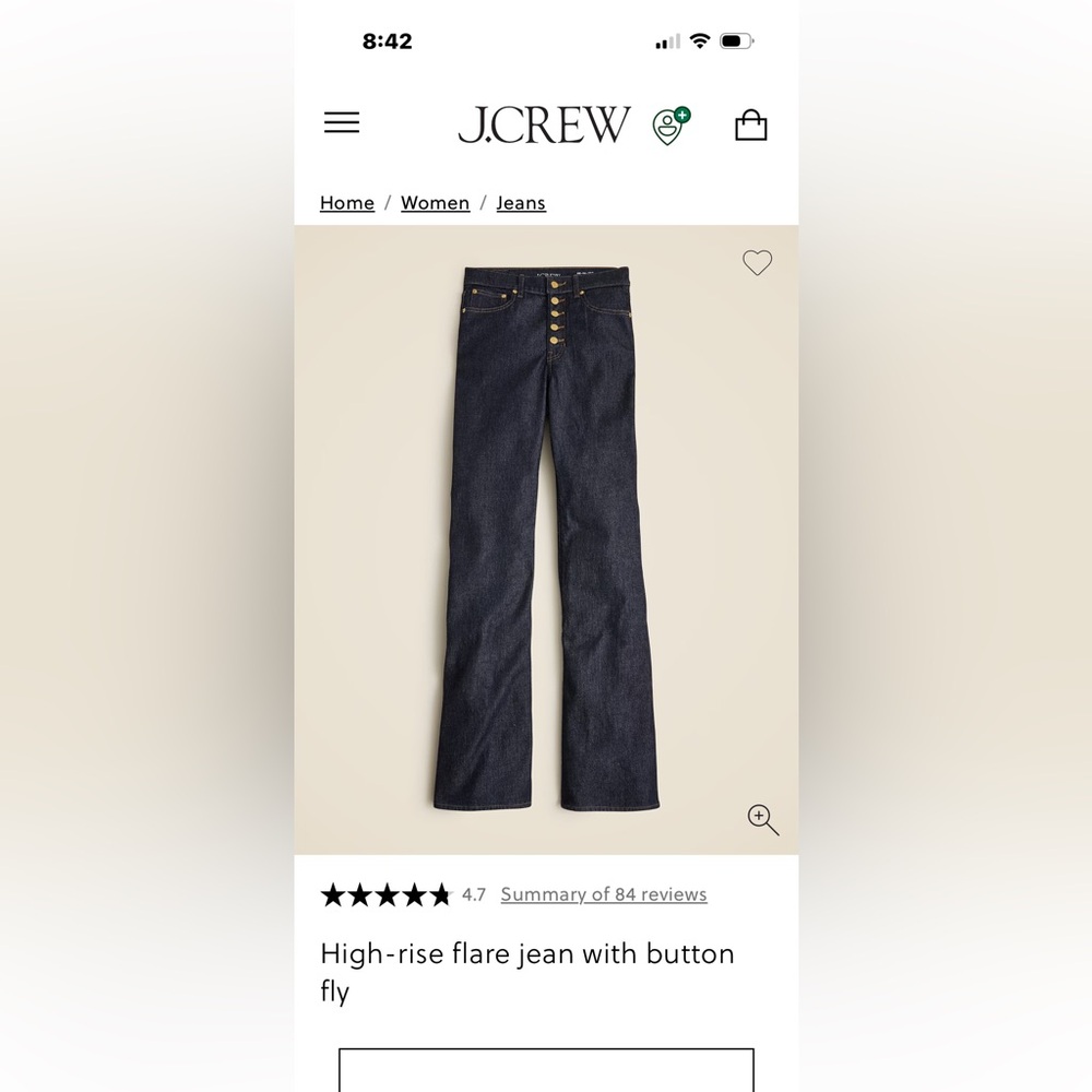 Women's J. Crew Button Fly Jeans - Size 28 - like new and so cute on